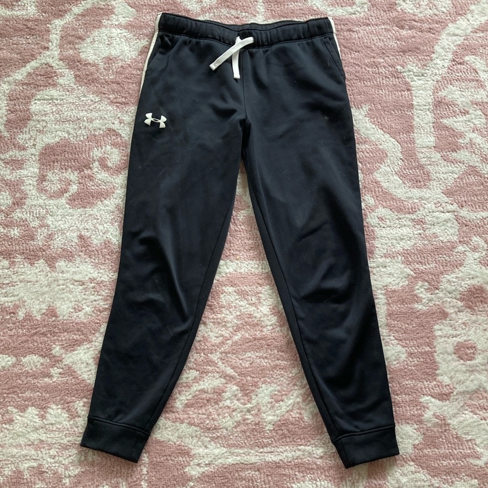 Under Armour Black Joggers with White Logo